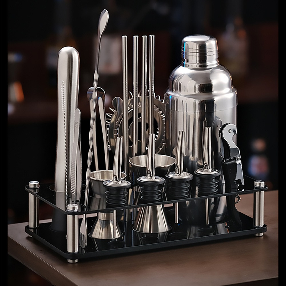 Home Bar Setup Kit - Bar Essentials Collection, Stainless Steel Cocktail
