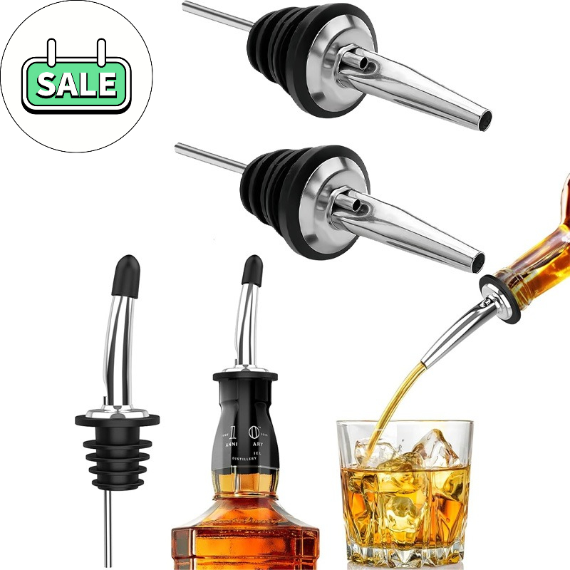 Bitters Bottle Set - Stainless Steel Wine Bottle Stopper and