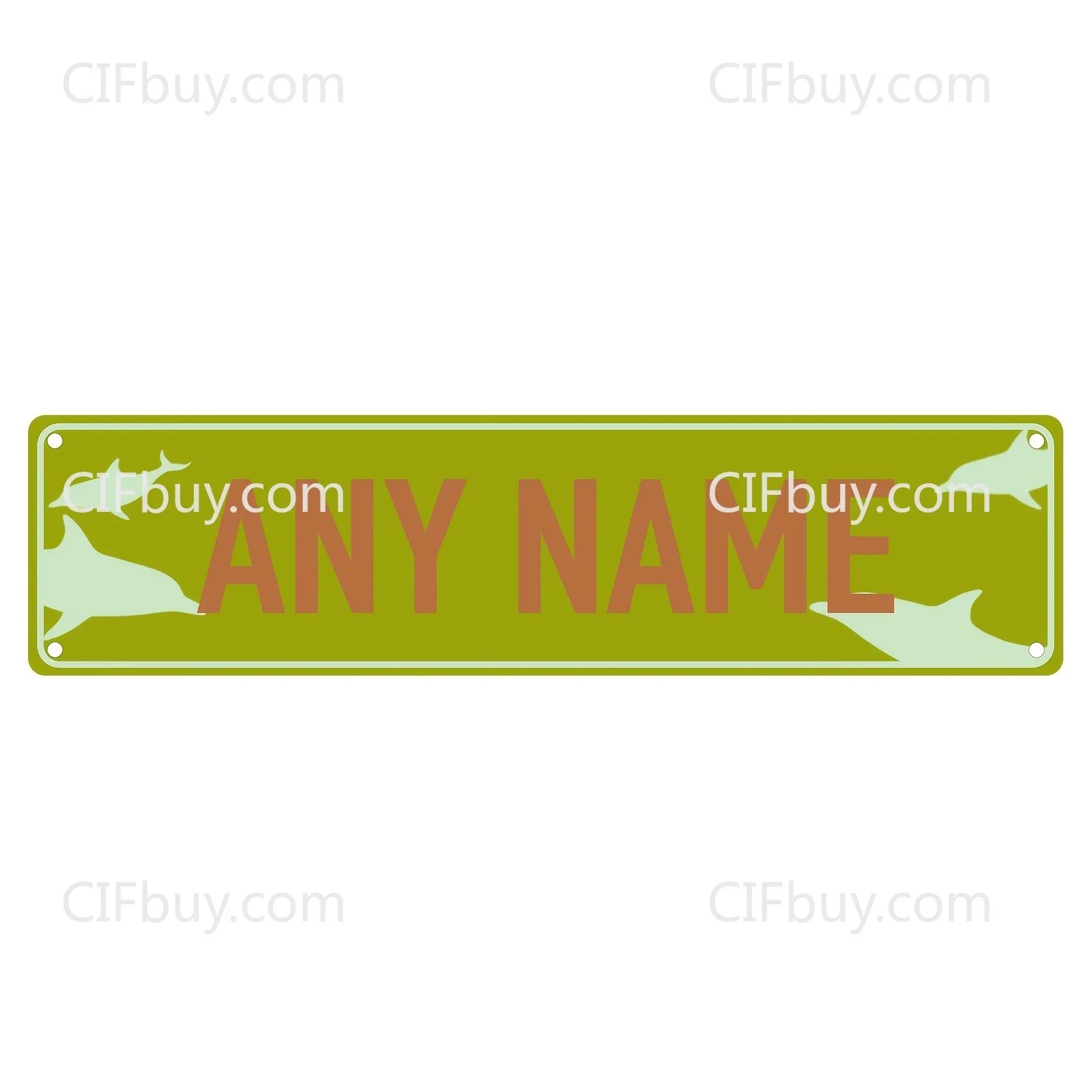 Home Bar Signs - CIFbuy 2D Dolphin Metal Plaque,Personalized Sign