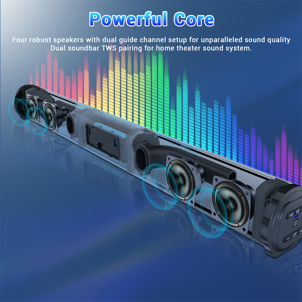 Sound Bar TV Sound System Blue - Home Bar And Theater ulasan dan harga