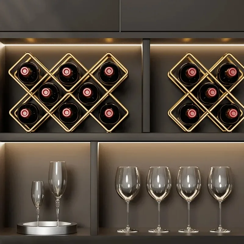 5 Grid Iron Metal Wine Rack Re - Home Bar And Cabinet ulasan dan harga