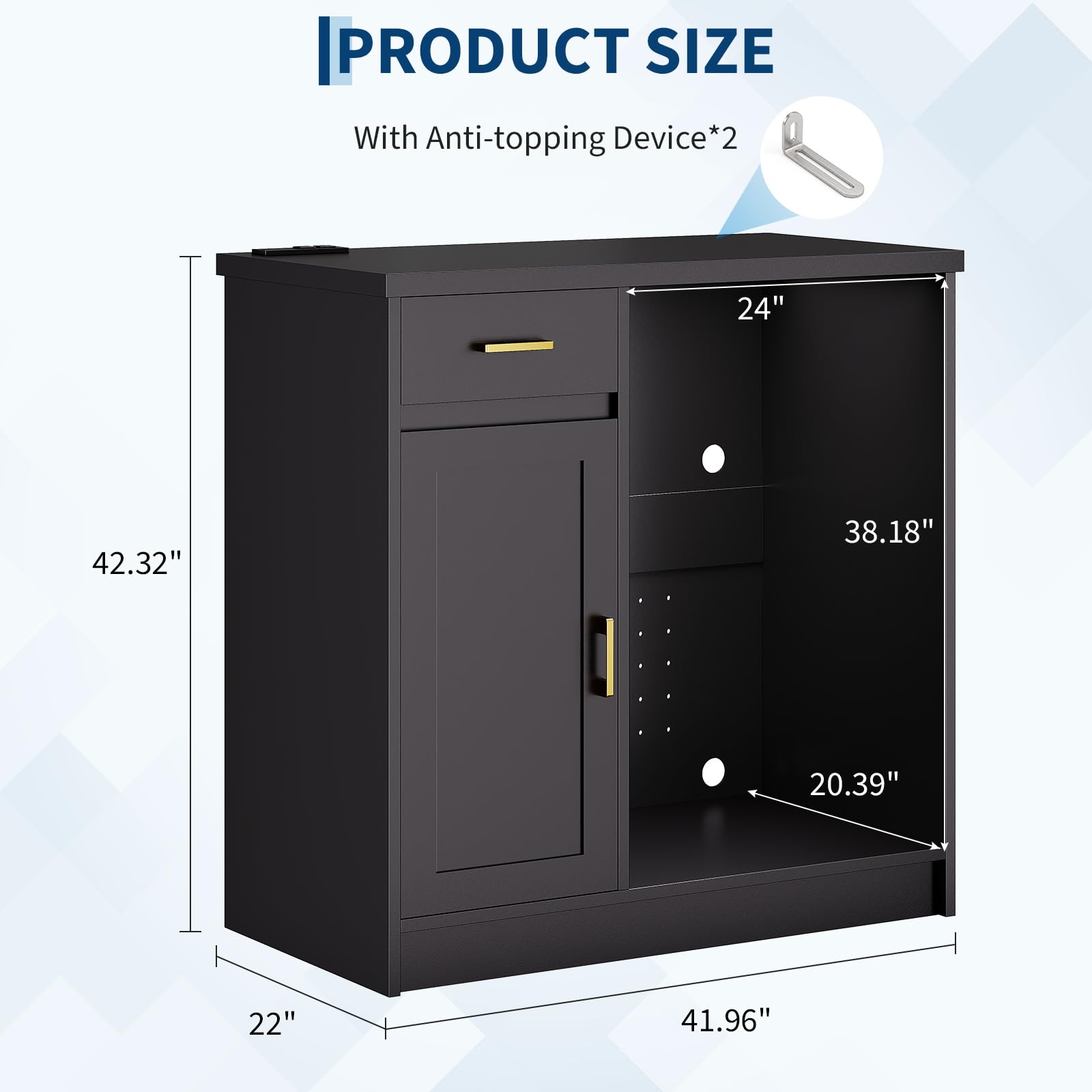 42in Farmhouse Wine Bar Cabine - Home Bar And Cabinet ulasan dan harga