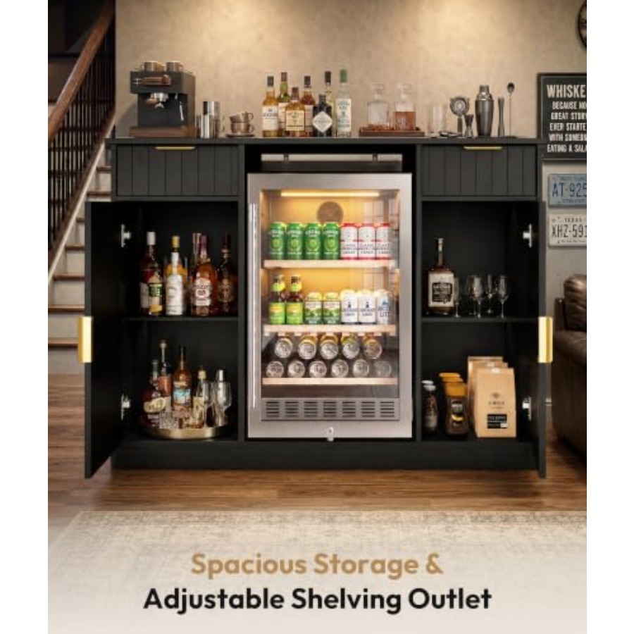53 Coffee Bar Cabinet with Min - Home Bar And Fridge ulasan dan harga