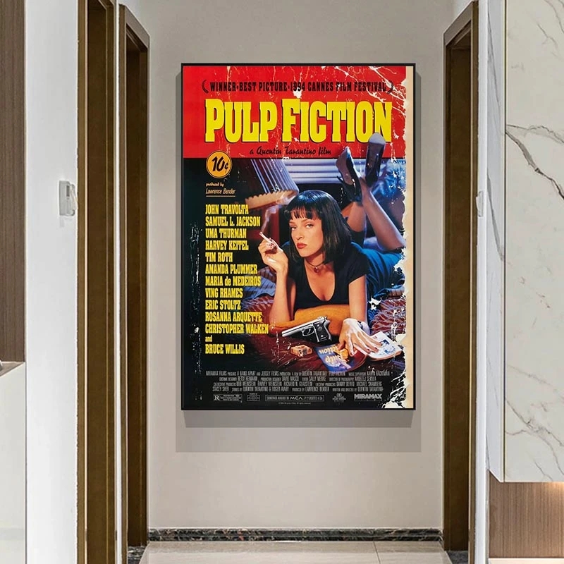 Classic Movie Pulp Fiction Pos - Home Bar And Theater ulasan dan harga